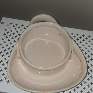 Elegant Cream and Tan Ceramic Dish Set